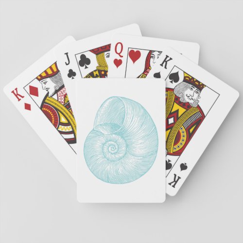 Nautical Vintage Marine Seashell Playing Cards