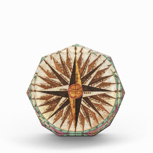 Nautical Vintage Ship’s Compass Navigator Sailing Acrylic Award