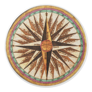 Nautical Vintage Ship’s Compass Navigator Sailing Ceramic Knob