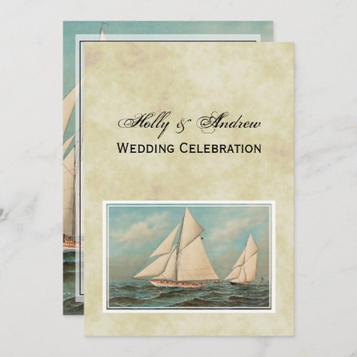 Nautical Vintage Yachts Racing 1 Invitation