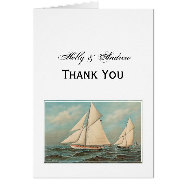 Nautical Vintage Yachts Racing #1 Thank You (Front)