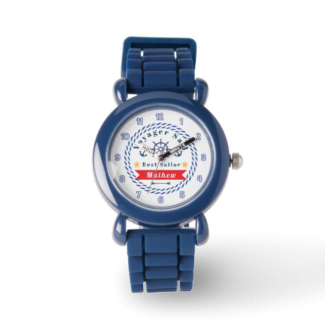 Nautical Voyager Best Sailor White Watch (Front)