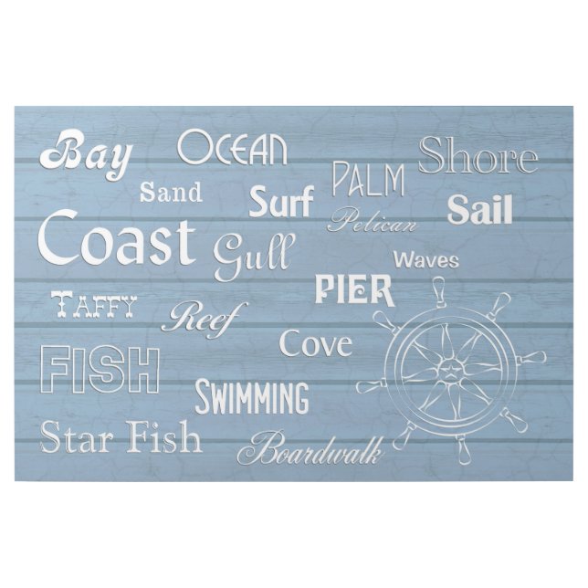 Nautical Wall Art (vintage) Gallery Wrap 36x24 (Front)