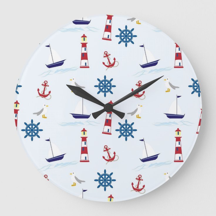 Nautical Wall Clock Zazzle   Nautical Wall Clock Re69e945704814d5fb65a01642ed40fea S0ysk 8byvr 736 