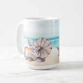 Nautical Watercolor Beach Seashells Coffee Mug (Front Left)