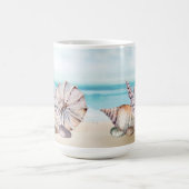 Nautical Watercolor Beach Seashells Coffee Mug (Center)