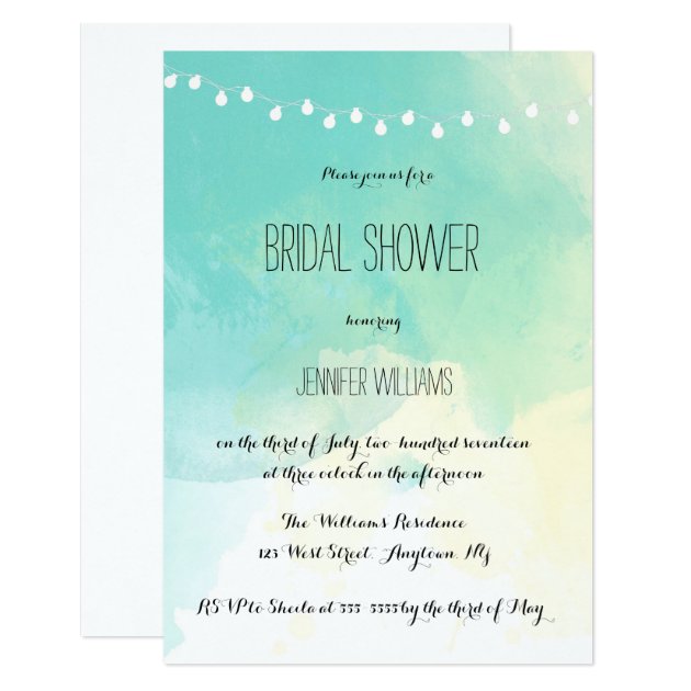 Nautical Watercolor Bridal Shower Invitations