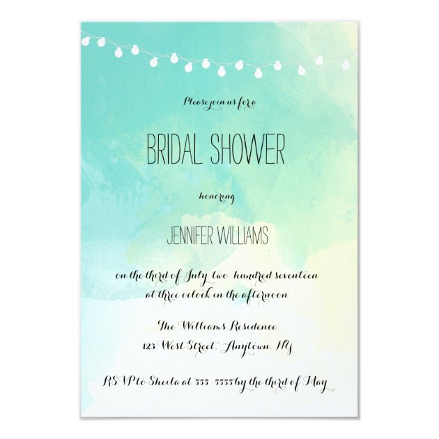 Nautical Watercolor Bridal Shower Invitations