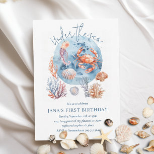 "Nautical Watercolor Coral Reef Delights Invitation
