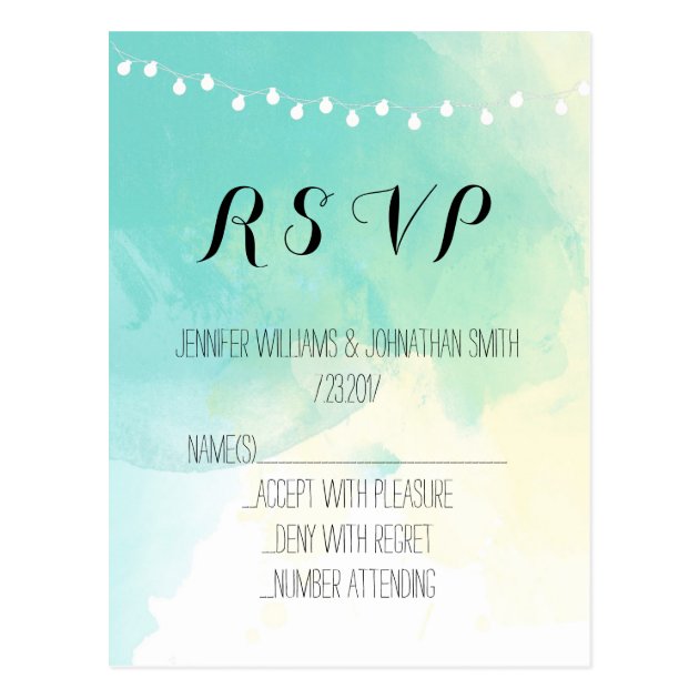 Nautical Watercolor RSVP Cards