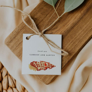 Nautical Watercolor Seashells Favor Tags