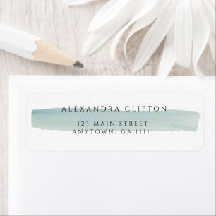 Nautical Watercolor Streak Return Address Labels