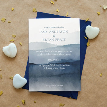 Nautical Watercolor Wedding Invitation by istanbuldesign at Zazzle