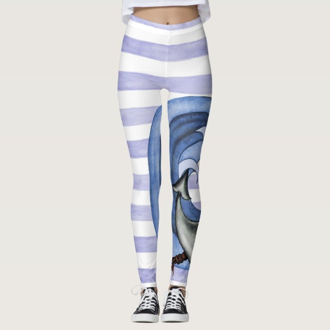 Nautical Wave and Anchor Leggings (Front)
