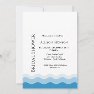 Nautical wave bridal shower invitation