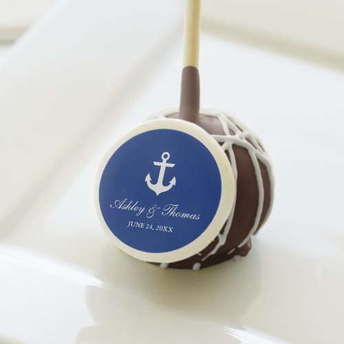 Nautical Wedding Anchor Blue Cake Pops