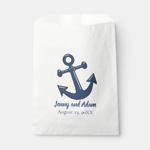 Nautical Wedding Anchor Theme Favor Treat Bags
