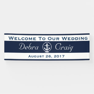 Nautical Wedding Banner - 2.5' x 8'
