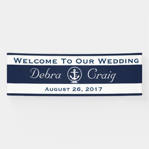 Nautical Wedding Banner _  25 x 8