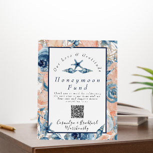 Nautical Wedding Beach Sea Shell Flowers Roses Foam Board