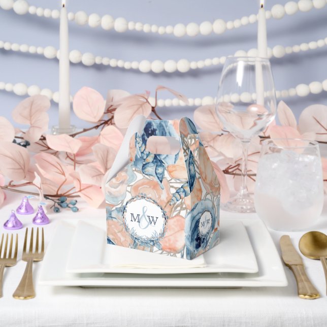 Nautical Wedding Beach Seashell Flowers  Favor Boxes (Wedding)