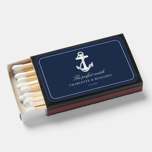 Nautical Wedding Boat Anchor Custom Matchboxes