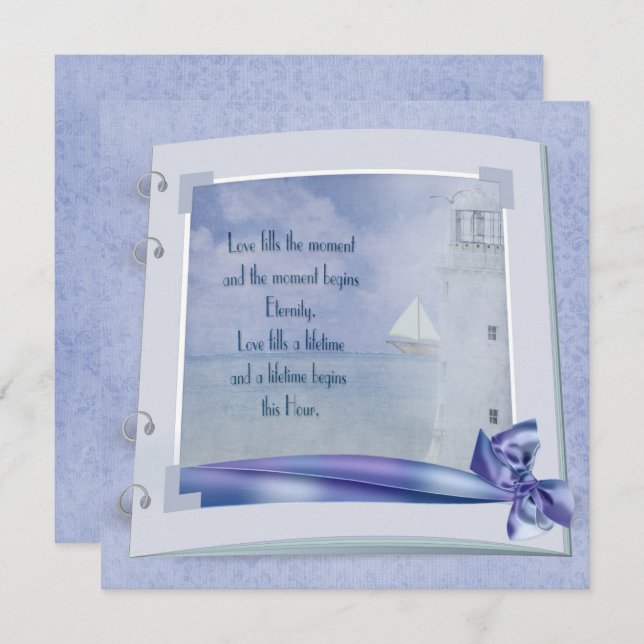 Nautical Wedding Book Invitation (Front/Back)