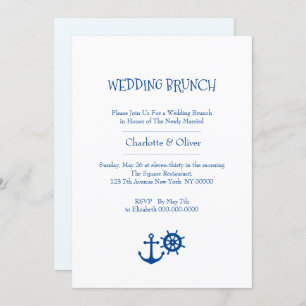 Nautical Wedding Brunch Invitation