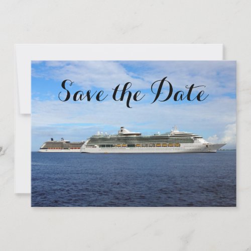 Nautical Wedding Cruise Ship Save the Date Ocean