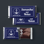 Nautical Wedding Favors Hershey's Chocolate Bars<br><div class="desc">Thank guests with these Nautical Wedding Favors Hershey's Chocolate Bars.  They are perfect for a coastal beach wedding or elegant bay view venue. Customize names and date.</div>