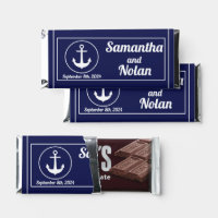 Nautical Wedding Favors Hershey's Chocolate Bars