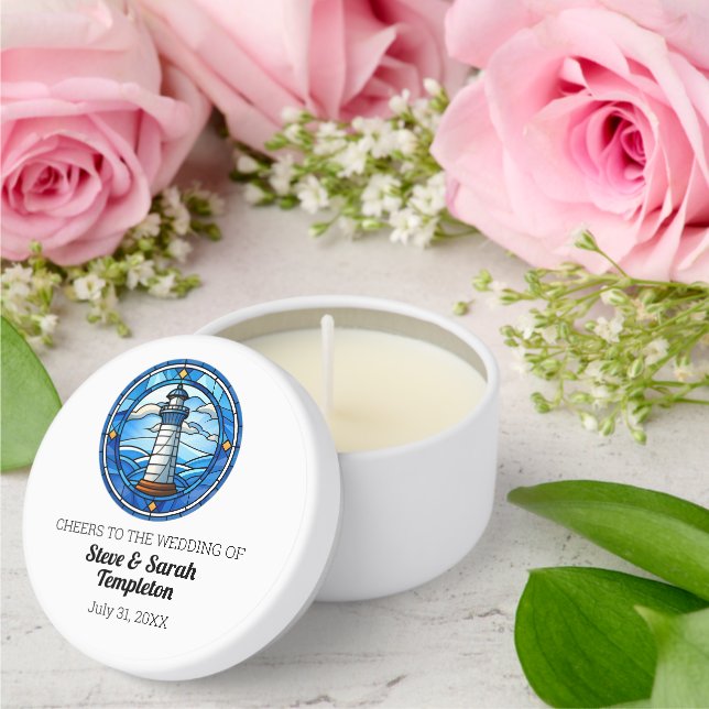 Nautical Wedding Favors Lighthouse Maritime  Mini Candle Favors (Insitu (Wedding))