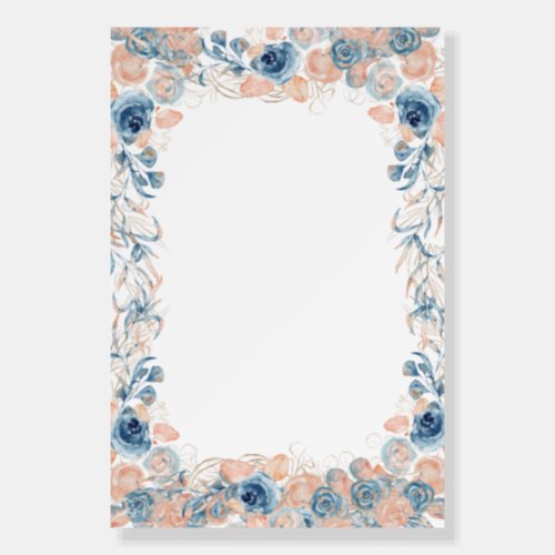 Nautical Wedding Floral Pink  Coral  Blue Welcome Foam Board