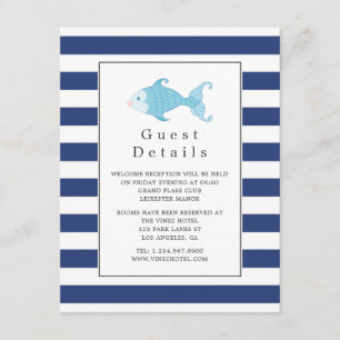 Nautical Wedding Guest Details Enclosure Card