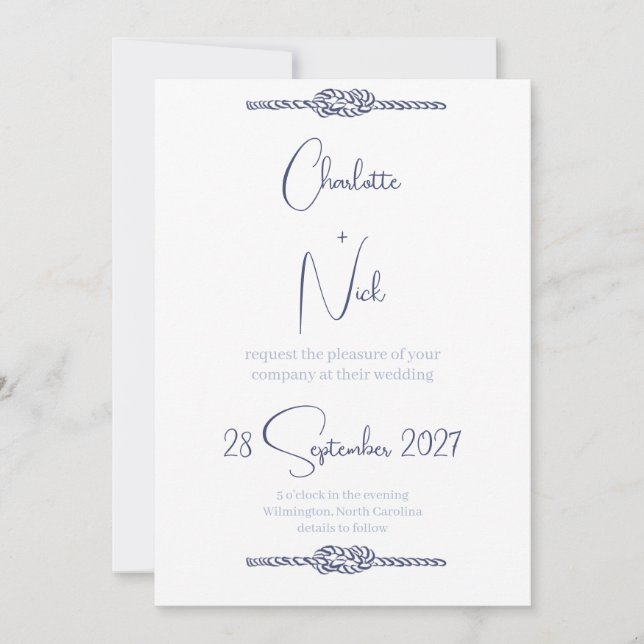 Nautical Wedding Invitation (Front)
