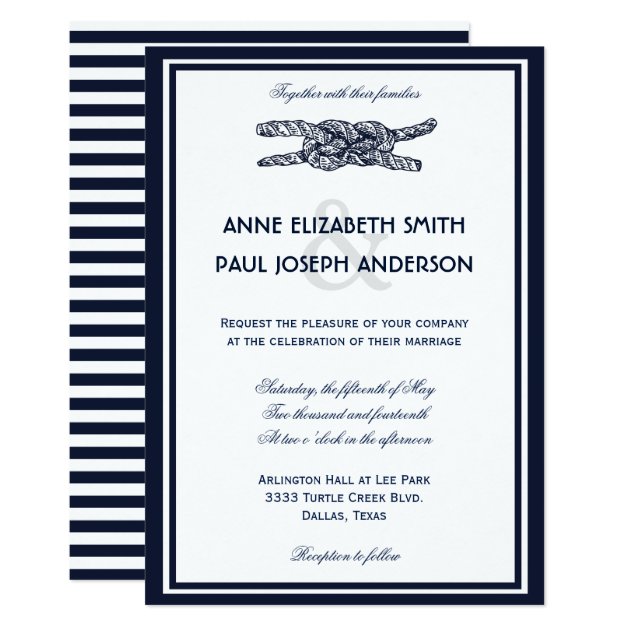 Nautical Wedding Invitation VI