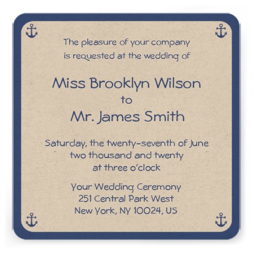 Bride And Groom Hosting Wedding Invitation 1