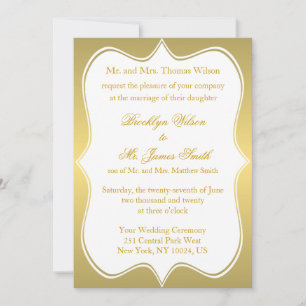 Nautical Wedding Invitations Gold Compass