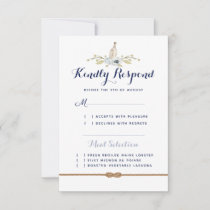 Nautical Wedding Message in a Bottle Semi-Formal RSVP Card