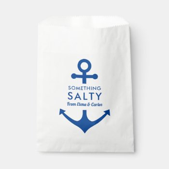Nautical Wedding On A Boat By The Sea Salty Snack Favor Bag by BridalSuite at Zazzle