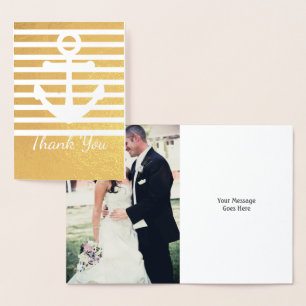 Nautical Wedding Photo or Birthday Thank You Card