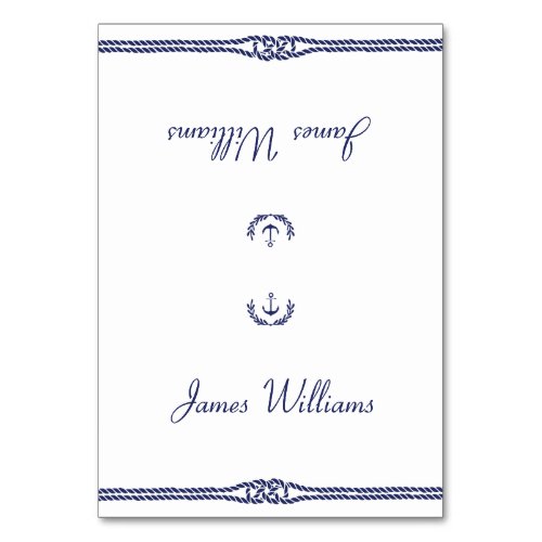 Nautical Wedding Place Cards With Anchors