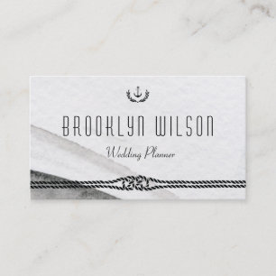 Nautical Wedding Planner Business Cards Gray White
