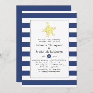Nautical Wedding Rehearsal Dinner Invitation