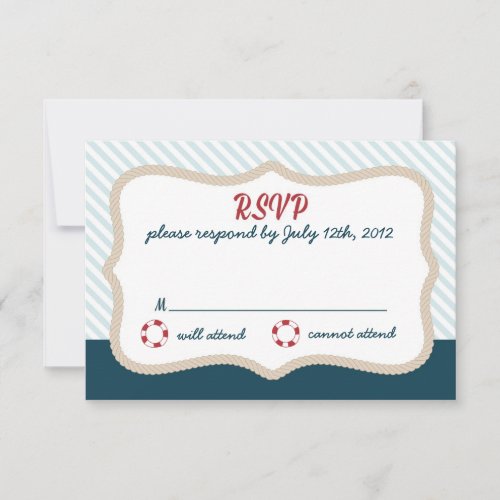 Nautical wedding RSVP