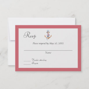 Nautical Wedding RSVP Card