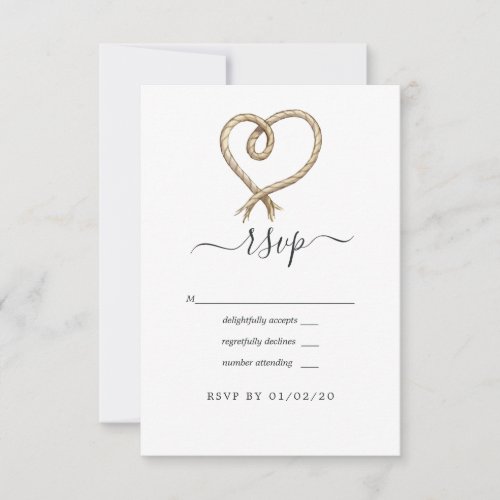 Nautical Wedding RSVP Card