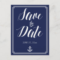 Nautical Wedding Save The Date Postcards Frame
