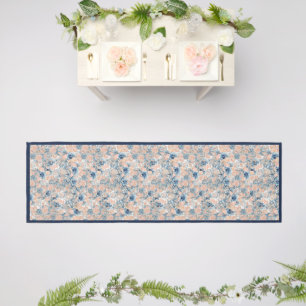 Nautical Wedding Sea Shells and Roses Pink Peach Outdoor Rug