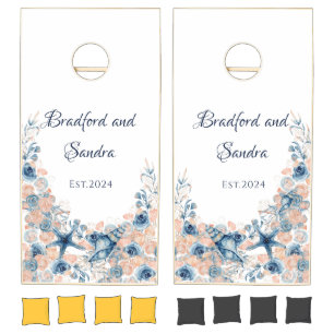 Nautical Wedding Seashells Roses Lawn Game